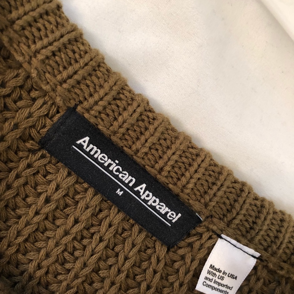 Olive Green American Apparel Fisherman’s Crew Neck